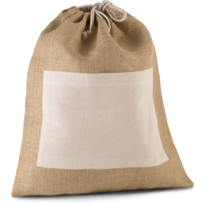 Jute drawstring bag